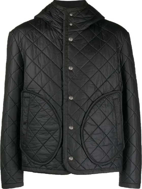 Black Polyester Full-Length Jacket