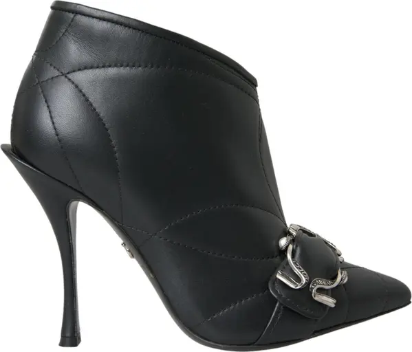 Black Devotion Quilted Buckled Boots Shoes