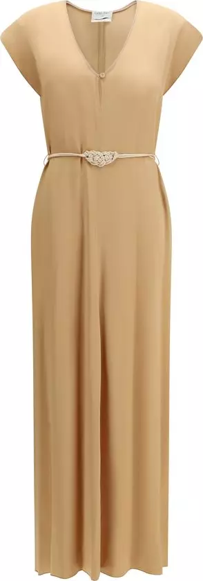 Orange Viscose Casual Dress