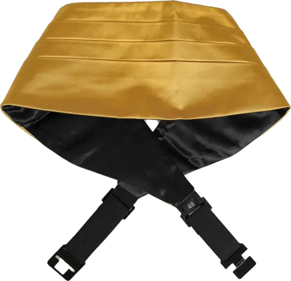 Gold Men 100% Silk Belt Waist Cummerbund
