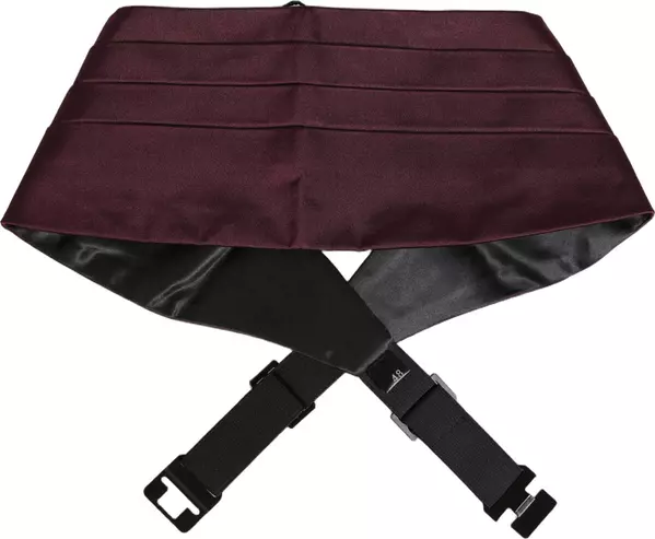 Maroon Men 100% Silk Belt Waist Cummerbund
