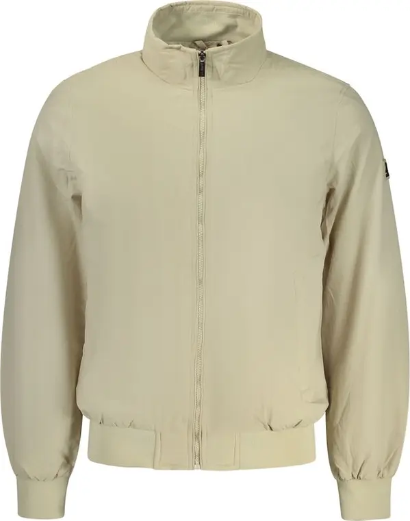 Beige Polyester Men's Jacket