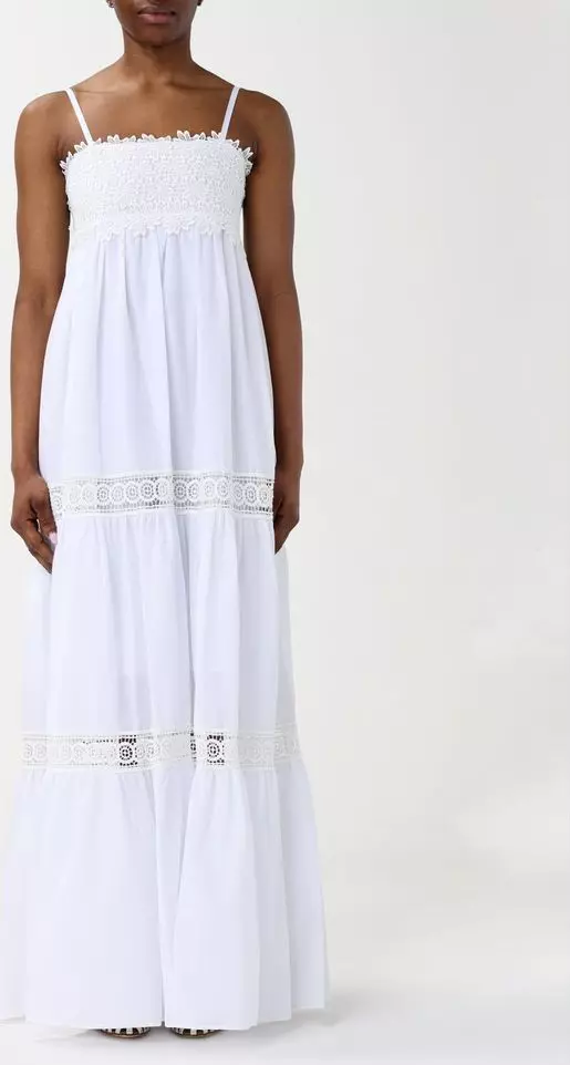 White Cotton Casual Dress