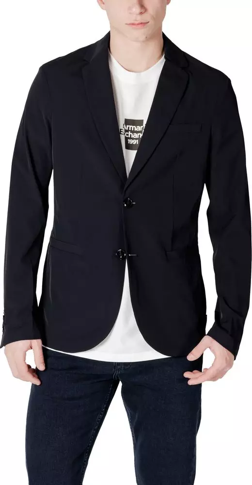 Black Cotton Blazer
