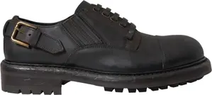 Brown Leather Lace Up Derby Dress Shoes