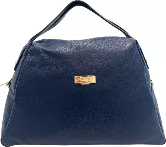 Blue Leather Women Bag