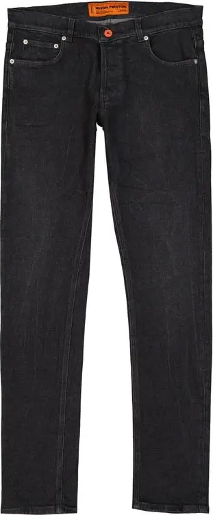 Black Cotton Slim Fit Jeans