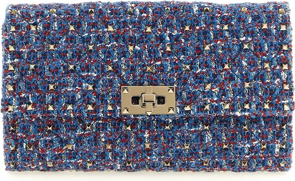 Blue Polyester Crossbody Bag