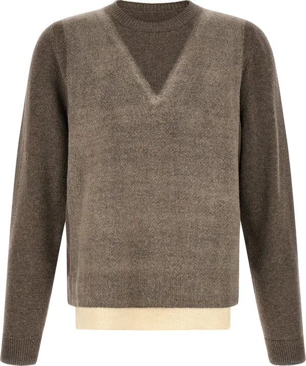 Brown Virgin Wool Cardigan