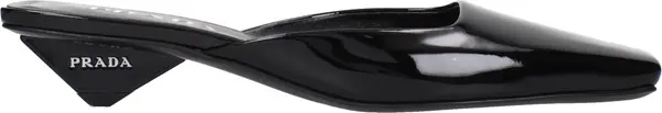 Black Leather Flat Sandals