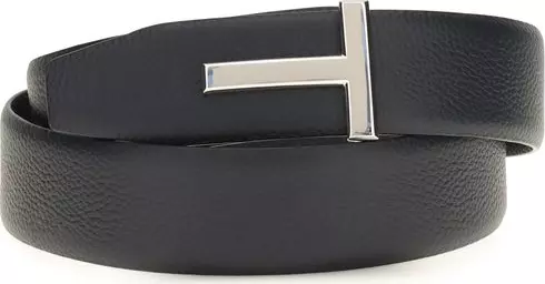 Black Calf Leather Bos Taurus Belt
