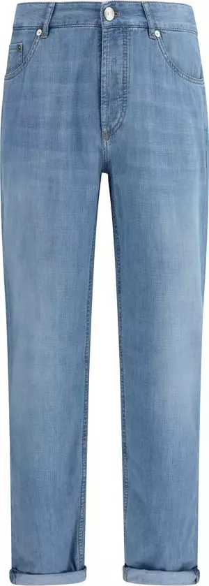 Blue Cotton Relaxed Fit Jeans