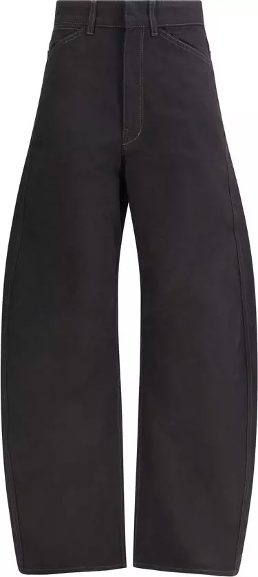 Black Cotton Casual Pants