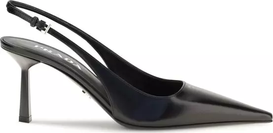 Black Calf Leather Bos Taurus High Heel Pumps