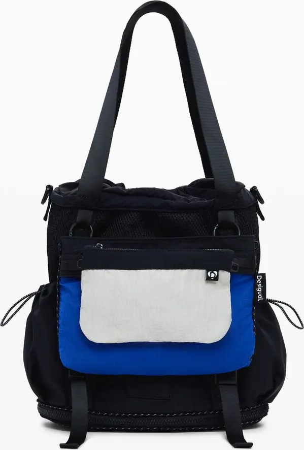 Black Polyester Women's Convertible Bag