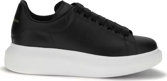 Black Calf Leather Bos Taurus Platform Sneakers