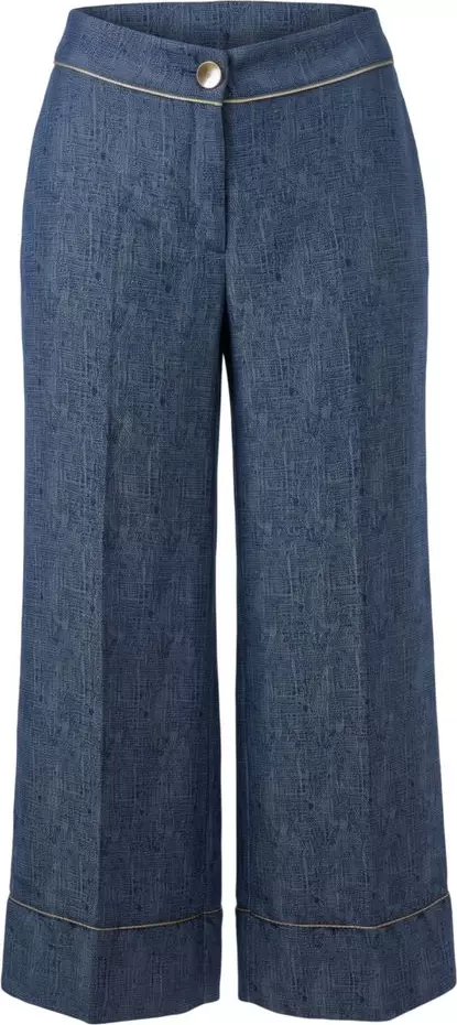 Blue Viscose Women Pants