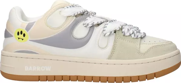 Beige Leather Low Top Sneakers
