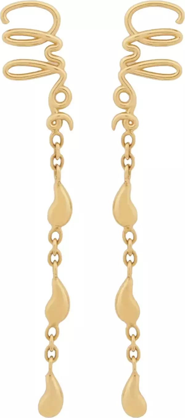 Gold Brass Earrings