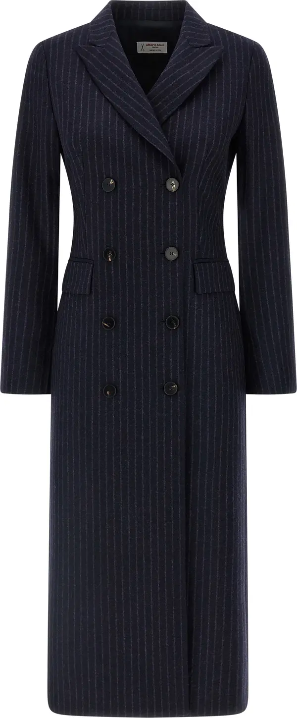 Blue Virgin Wool Coat