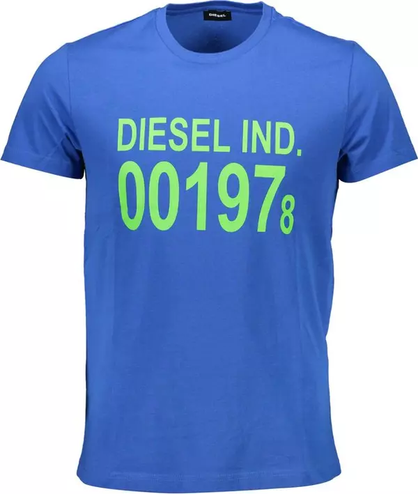 Blu Cotton Men T-Shirt