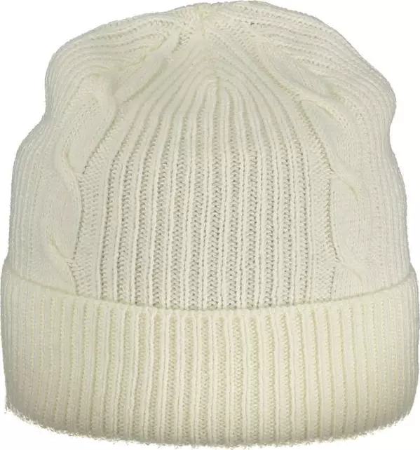 White Polyamide Women Cap