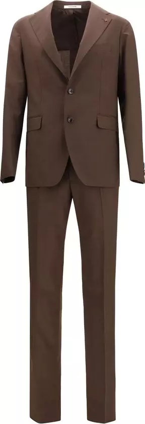 Brown Wool Oves Aries Two-Piece Suit