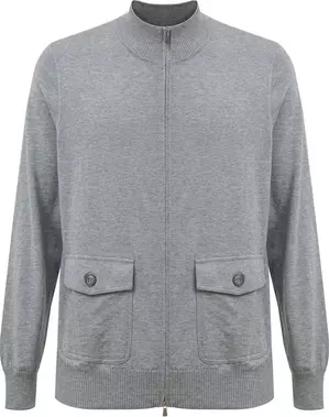 Gray Cotton Cardigan
