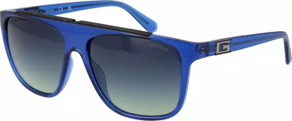 Blue Stainless Steel Sunglasses
