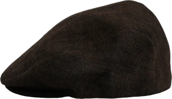 Men Brown Cotton Flat Cloth Newsboy Cap Hat