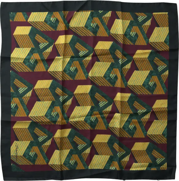 Multicolor Printed Square Handkerchief Scarf