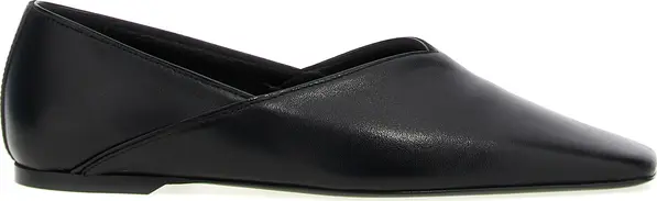 Black Calfskin Ballet Flats