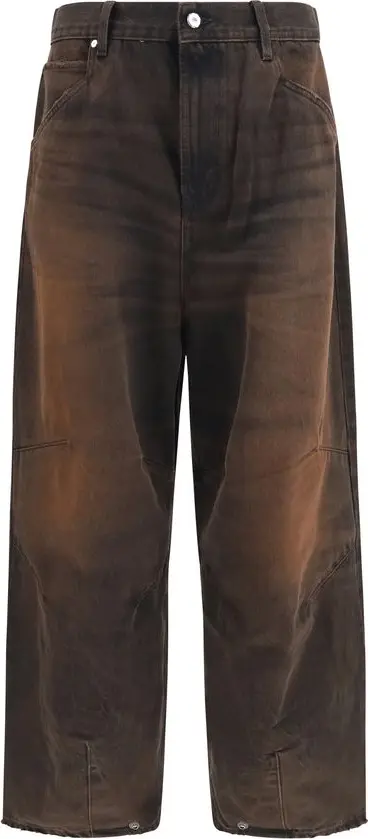Brown Cotton Jeans Denim