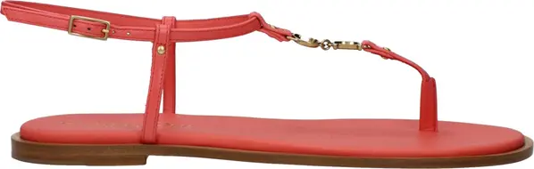 Pink Leather Flip-Flop Sandals