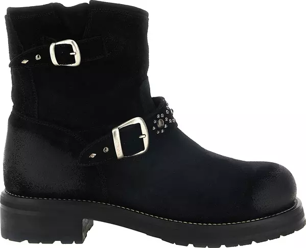 Black Calfskin Ankle Boots