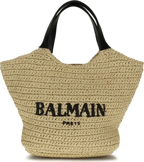 Beige Viscose Shoulder Bag
