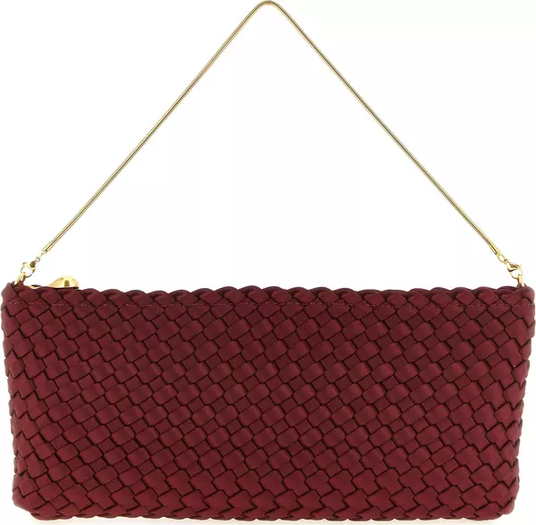 Red Polyester Clutch Bag