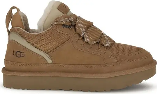 Brown Leather Platform Sneakers