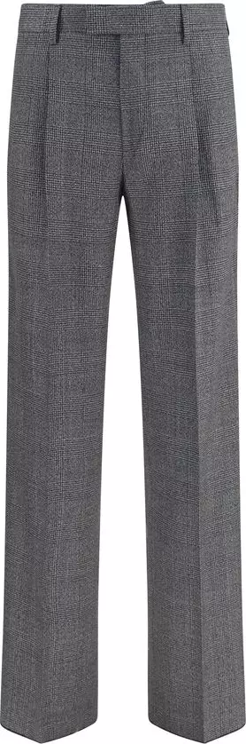 Gray Polyester Dress Pants