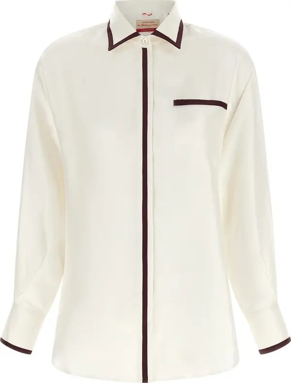 White Silk Blouse