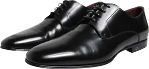 Black Leather Lace Up Derby Dress Formal Shoes