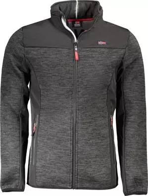 Black Polyester Men Jacket