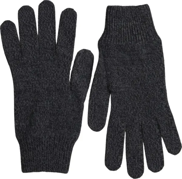 Gray Virgin Wool Knit Hands Mitten Men Gloves
