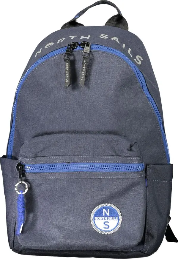 Blu Polyester Men Backpack