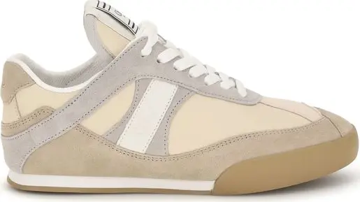 Beige Calf Leather Bos Taurus Athletic Sneakers