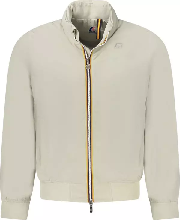 Beige Nylon Jackets & Coat