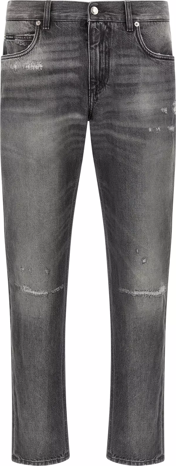 Gray Cotton Jeans Denim