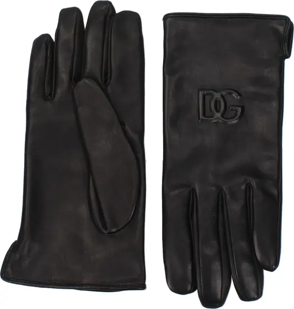 Black Leather Gloves