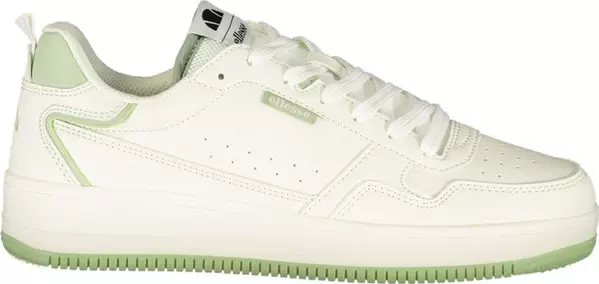 White Polyurethane Women Sneaker