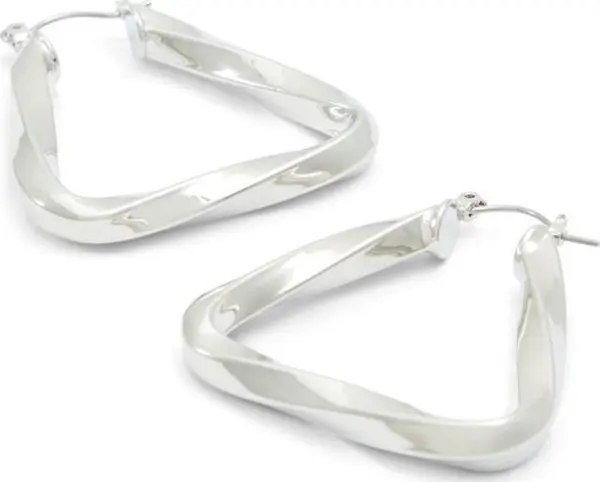 Silver Elastane Earrings